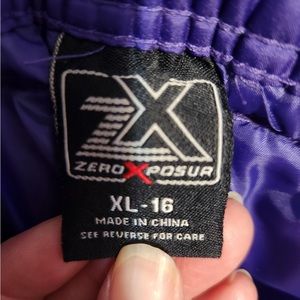 XL kids purple snow pants